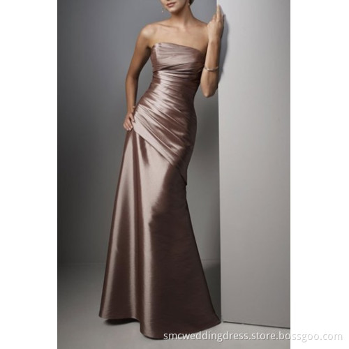 Wholesale brand new customized satin strapless evening dress